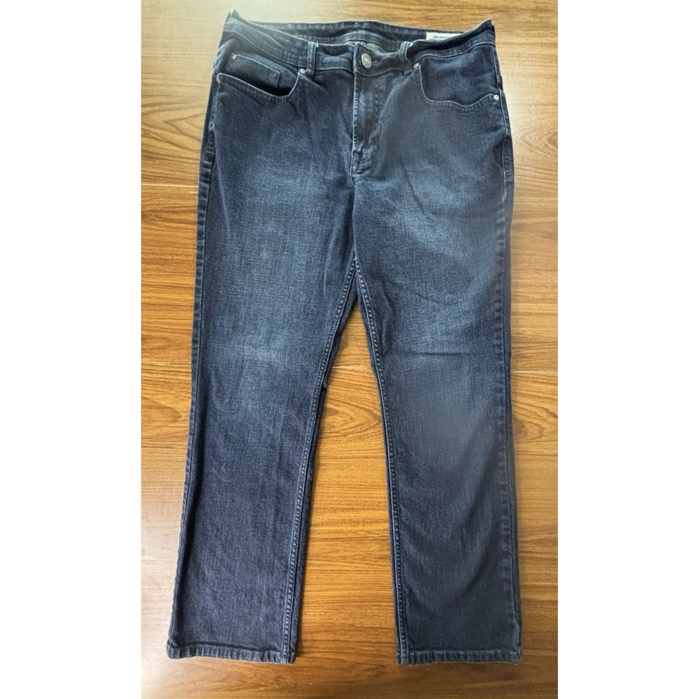 Buffalo David Bitton Jackson-X‎ Mens 36x32 Blue Jeans Straight Stretch Pant